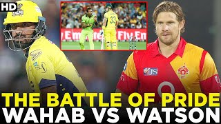 Wahab Riaz vs Shane Watson | The Battle of Pride | HBL PSL 2017 | MB2A