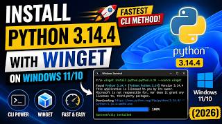 Install Python 3.14.4 with Winget on Windows 11/10 🚀 Fastest CLI Method (2026)