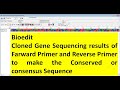 #Bioedit How to merged the sequence of farward and reverse primers sequencing result of the gene