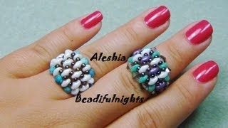 Bold Super Duo Beaded Ring Tutorial