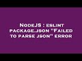 NodeJS : eslint package.json 