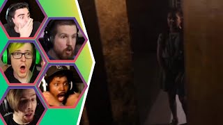 Gamers react to : Amy Appearing Outside the Elevator [At Dead of Night]