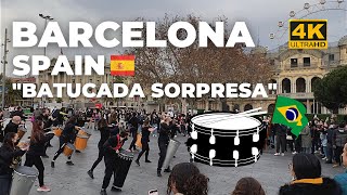 Batucada Sorpresa 😀 Barcelona, España 🇪🇸 | 4K Ultra HD