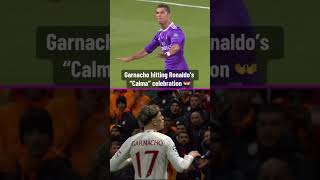 Garnacho copying Ronaldo's celebrations again #championsleague  #garnacho  #cr7