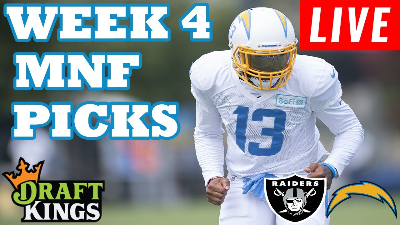 🔴LIVE - DRAFTKINGS NFL WEEK 4 MNF SHOWDOWN PICKS | MONDAY NIGHT ...