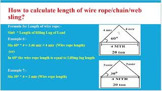 Telugu Sling Safe Working Load Calculation in Telugu I SWL I Rigging I Sling Length & Diameter