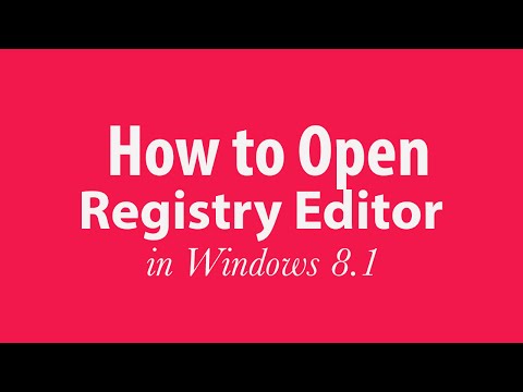 How to open your Registry Editor in Windows 8/8.1 How to open your Registry Editor in Windows 8/8.1