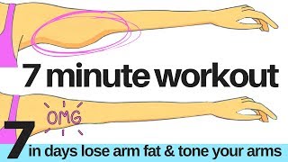 7 DAY CHALLENGE - 7 MINUTE WORKOUT - TO LOSE ARM FLAB  - ARM EXERCISE FOR WOMEN - START TODAY