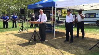 Police Commissioner Bratton At Opening Ceremony Of NYPD Youth Soccer And Cricket