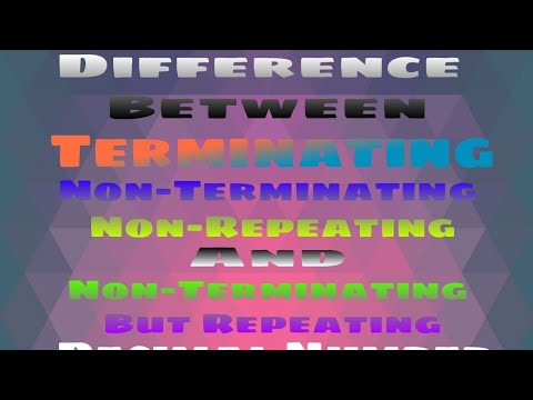 Does an irrational number repeat and terminate?