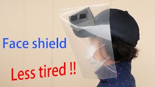 Make a Face Shield Ver.2.0  100均素材で作るフェイスガードの作り方（長時間疲れない）