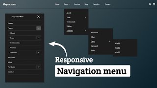 Professional Responsive Navbar | HTML CSS JavaScript Tutorial | Mayancoders