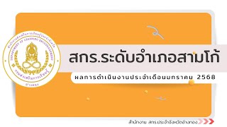 ผลการดำเนินงานประจำเดือนมกราคม 2568 สกร.ระดับอำเภอสามโก้