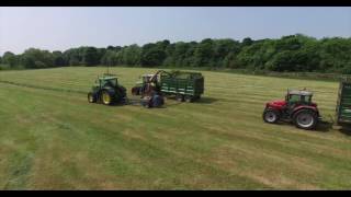 Glenluce tractors doing silage June 2016 (drone video)