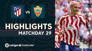 Resumen de Atlético de Madrid vs UD Almería (2-1)