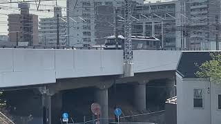 常磐線江戸川橋梁を渡る貨物列車98