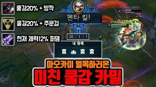 펜타킬 + KDA21 + 4명예, 마오카이 삭제시키는 역대급 슈퍼 카밀 [갓키형]