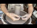 throwing a skinny neck vase on the pottery wheel for beginners