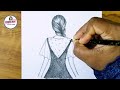 how to draw a girl easy girl drawing pencil sketch simple art with rose drawing for beginners