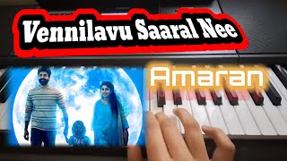 Vennilavu Saaral Nee Piano Tutorial with Notes |Amaran| |Vennilavu Saaral Tamil Song Keyboard Cover