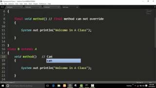 Solution 3 for override method : final method : java programs