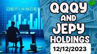 Defiance Income ETFs QQQY \u0026 JEPY Holdings Review - 12/12/23 (garage version) #defiance #qqqy #jepy