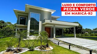 CASA 4 QUARTOS,TERRENÃO COM 950m², LAZER COM PISCINA,SAUNA E ÁREA GOURMET! COND. PEDRA VERDE- MARICÁ