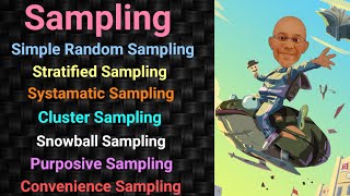 Sampling | Cluster | Snowball | Simple Random | Stratified | Systamatic | Sampling Error | Arpits