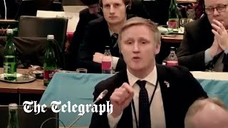 'Go **** yourself": Latvian MP rages after Russian delegation speaks at security summit