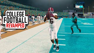 NEW "COLLEGE FOOTBALL REVAMPED" IS UNBELIVEABLE... (NCAA FOOTBALL 14 MOD)