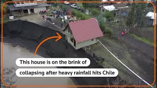 House near collapse after heavy rains hit Chile