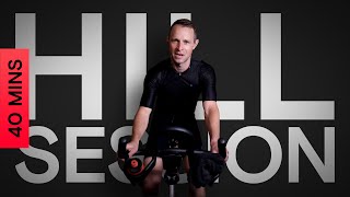 40 Minute Indoor Cycling Workout | Hill Session