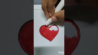 easy doodles to try when you are bored | heart #heart #doodle #cute #redheart #satisfying