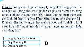 HƯỚNG DẪN CÁC CÂU HỎI TÌNH HUỐNG GDCD12