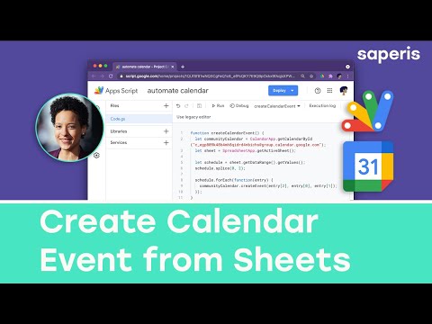 Cree un evento de calendario desde Google Sheets con Google Apps Script