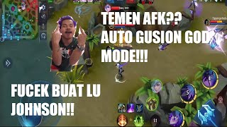 NIATNYA PENGEN PRANK GUSION EH JONSON MALAH AFK!!! - Mobile Legend