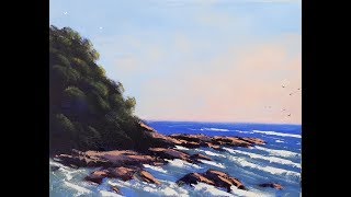 Learn To Paint TV E37 "First Bay Coolum" Acrylic Painting Beginners Seascape