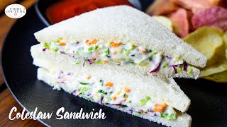 Coleslaw Sandwich | Cafe Style Sandwich Recipe | Chetna Patel Recipes