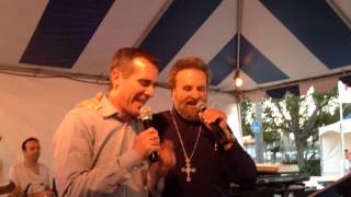 Los Angeles Mayor Eric Garcetti singing Hava Nagila at the LA Greek Festival