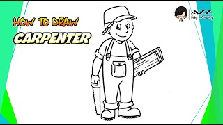 How to draw a Carpenter step by step