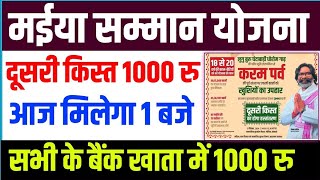 मुख्यमंत्री मंईया सम्मान योजना |कब आएगा पैसा। एक साथ ₹2000। इन लोगों का पैसा आया