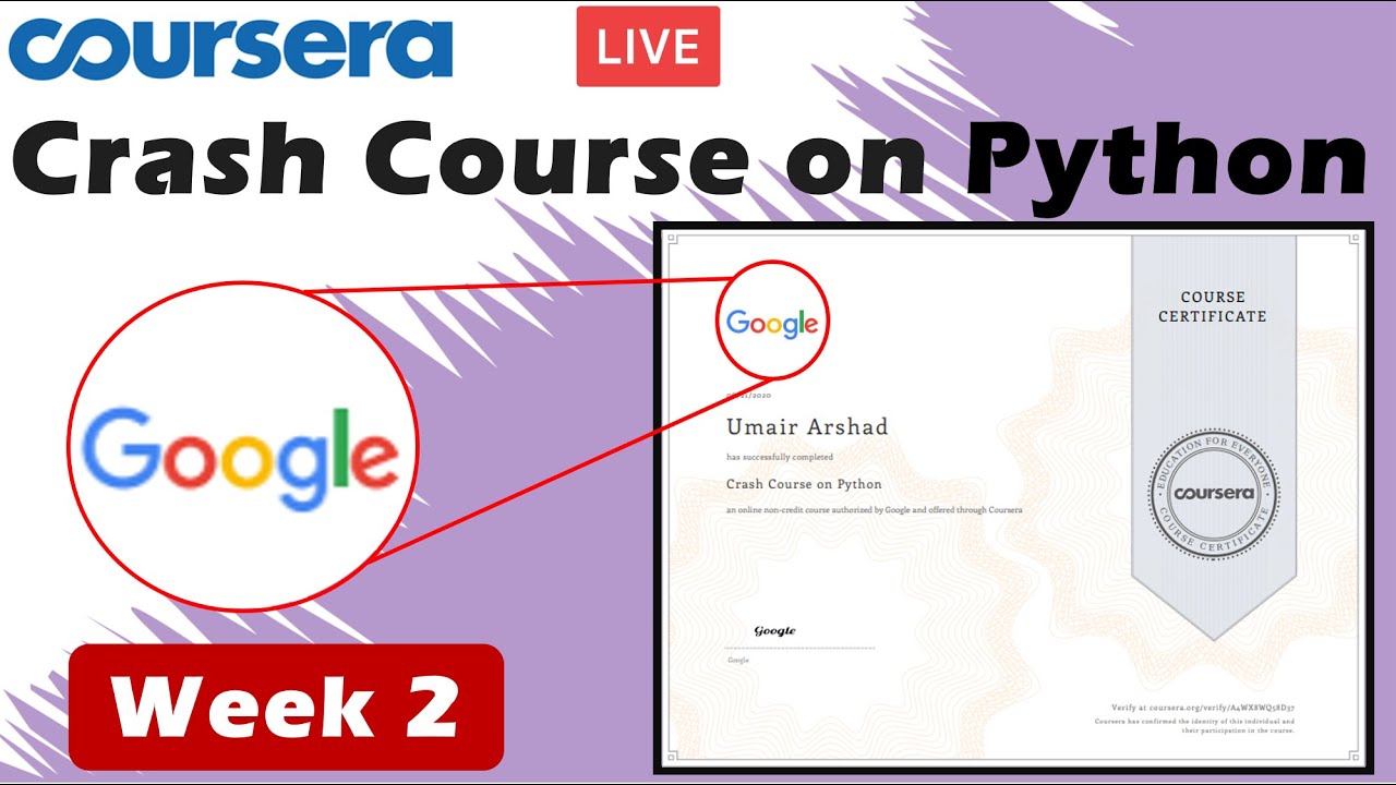 Crash Course On Python Coursera Answers Week 1