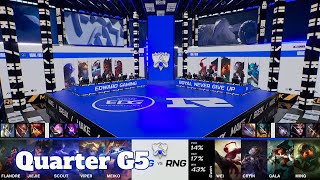 EDG vs RNG - Game 5 | Quarter Finals S11 LoL Worlds 2021 | Edward Gaming vs Royal Never Give Up