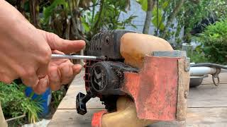 Restore The Old Broken KIORITZ SRM 240U Lawn Mower Engine // How To Repair A Two Stroke Lawn Mower