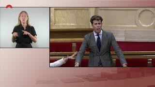 Laura Borràs adverteix el diputat de Vox Alberto Tarradas al Parlament