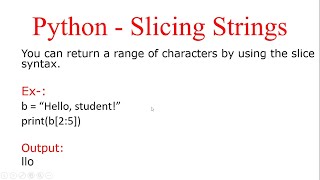 String Slicing in Python | Python String Indexing - In Hindi 13