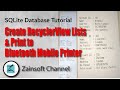 #4. SQLite DB Tutorials - Create RecyclerView Lists and Print to Bluetooth Mobile Printer