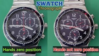 How to reset the chronograph hands on a swatch.