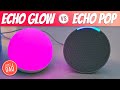 Echo Glow Smart Lamp vs Echo Pop Smart Speaker Works with Alexa COMPARISON