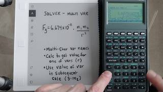 HP 48GX and HP Prime - Solving a multi-variable equation for a given variable